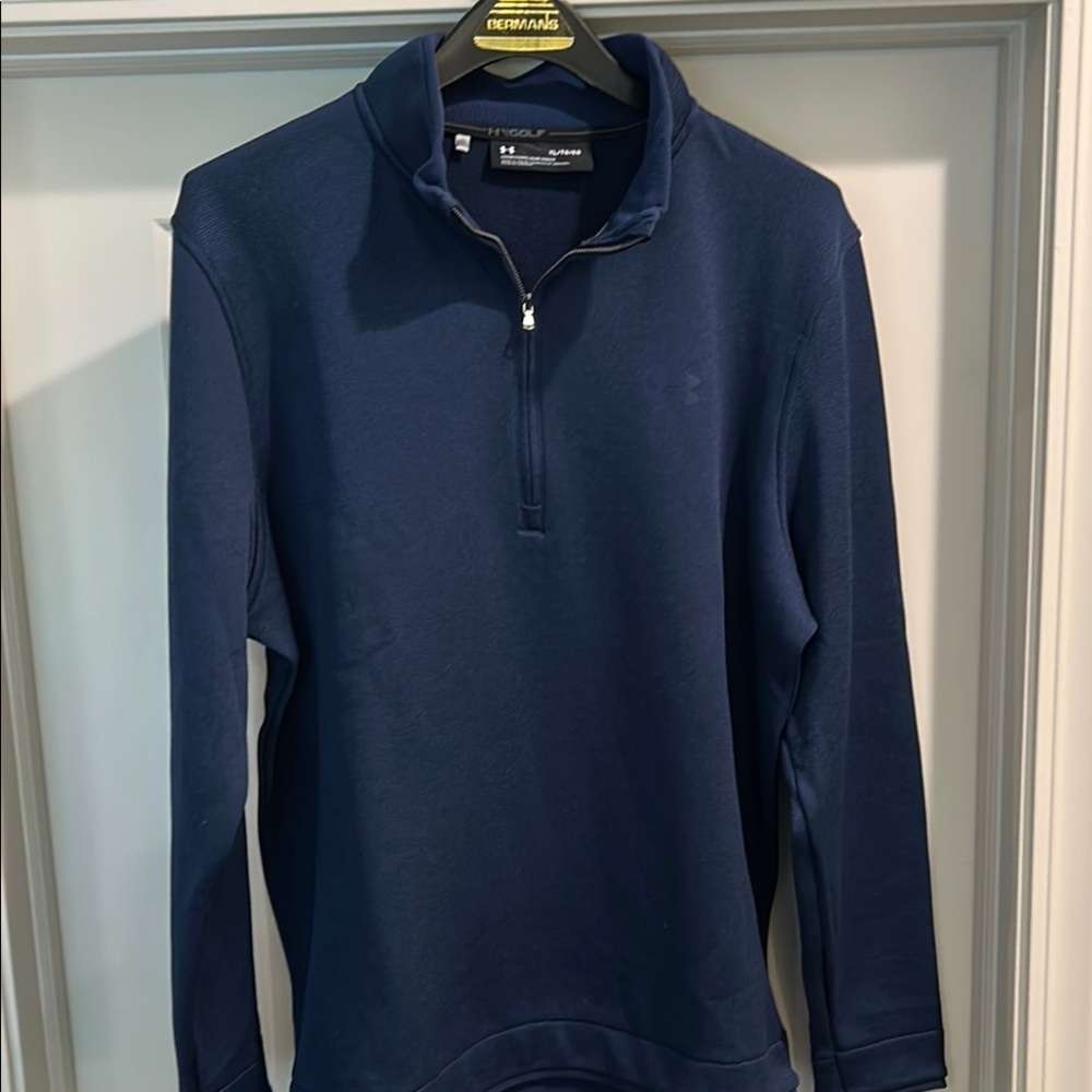 Under Armour Blue Zip Up Sweater Athletic Fleece - Picture 4 of 4